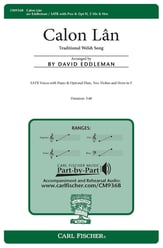 Calon Lan SATB choral sheet music cover
